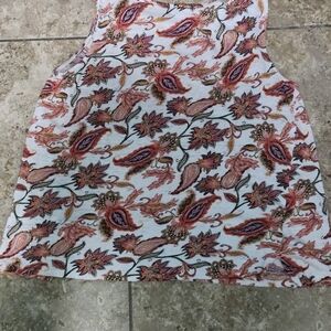 J. Jill Linen Top with Floral Design